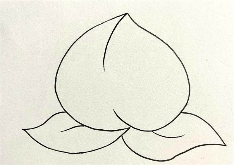 香甜可口的桃子简笔画图片教程简单