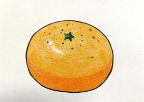 橘子简笔画图片教程简单