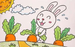 儿童睡前故事：小兔子拔萝卜