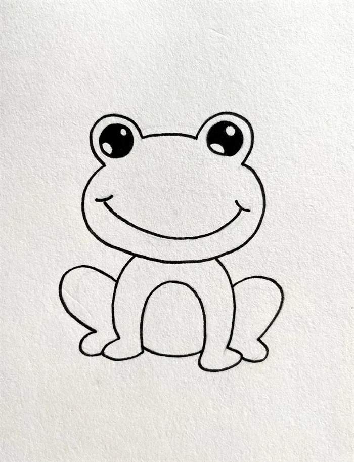 池塘里的青蛙简笔画图片教程简单