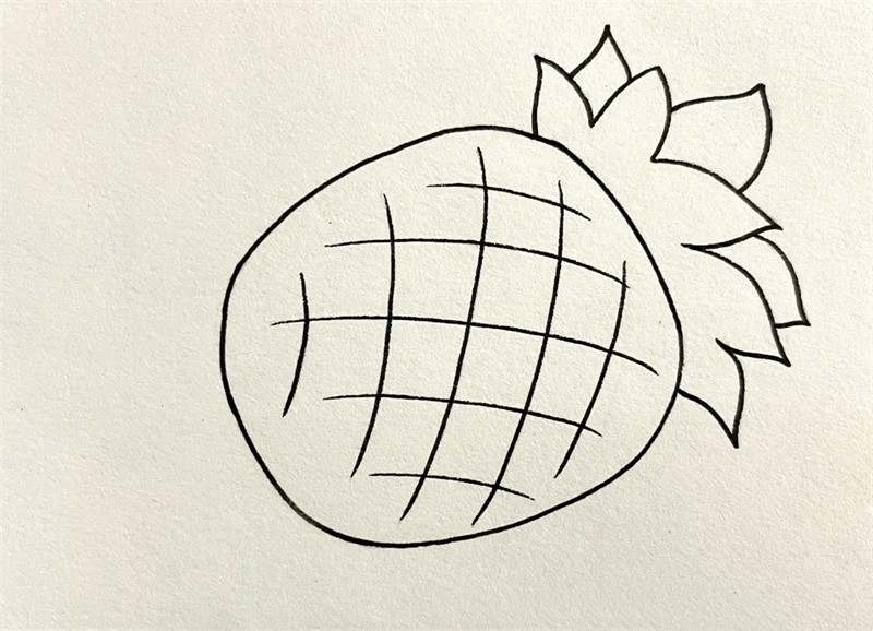 菠萝简笔画图片教程简单