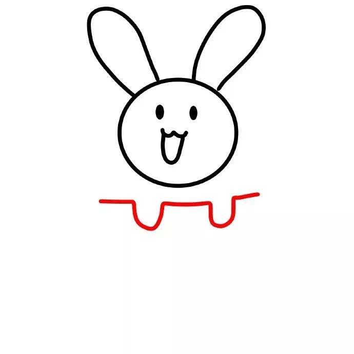 可爱的小兔子简笔画图片教程