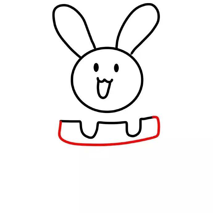 可爱的小兔子简笔画图片教程