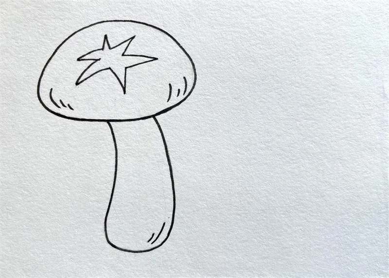 香菇简笔画图片教程简单