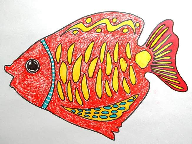 体验刮画的乐趣：少儿美术课程《有鱼图》