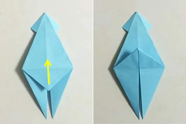幼儿折纸手工简单：怎么折纸鱿鱼(步骤图解)