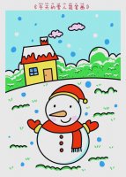 冬天简笔画教程：简单又漂亮的雪人画法
