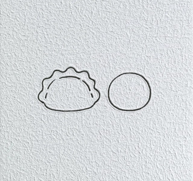 冬至画饺子汤圆简笔画，超级简单