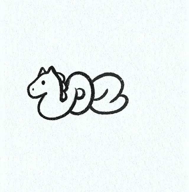 2026马年春节插画带2026元素艺术字简笔画