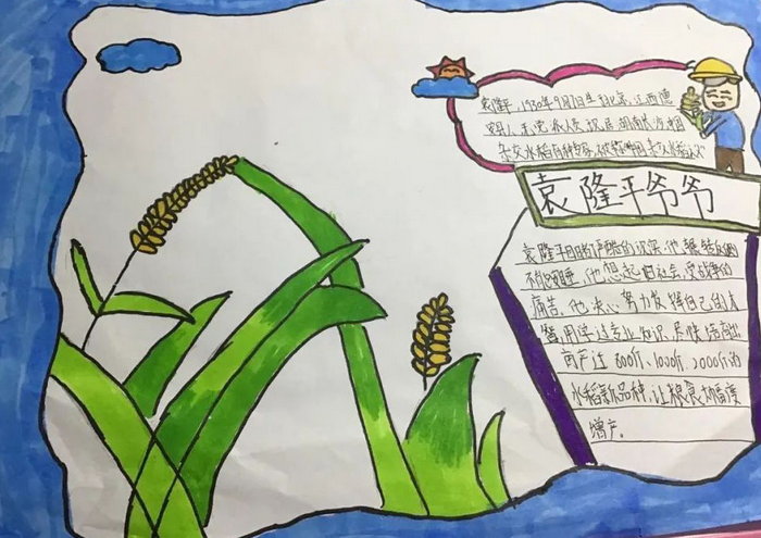 杰出人物袁隆平的手抄报五年级