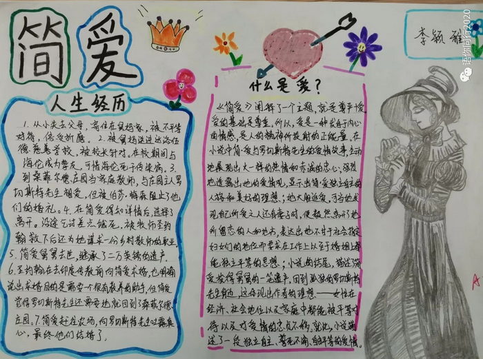 简爱手抄报的内容