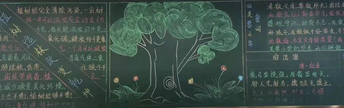 植树节黑板报图片