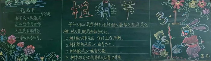 植树节黑板报素材
