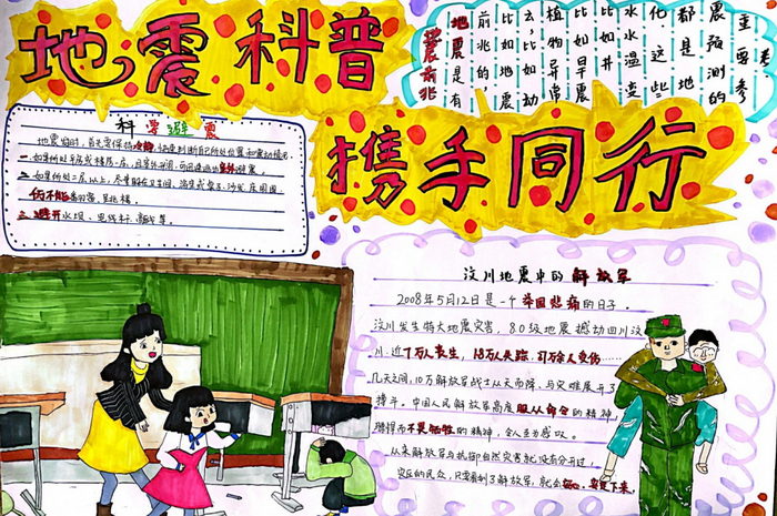 地震知识科普手抄报简单的
