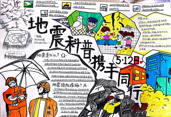 地震知识科普手抄报模板