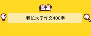 我长大了作文400字