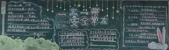安全教育黑板报模板很简单