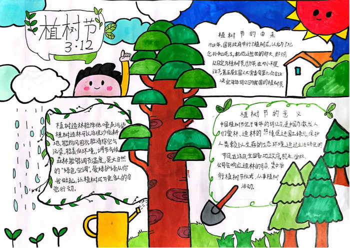 植树节手抄报第一名